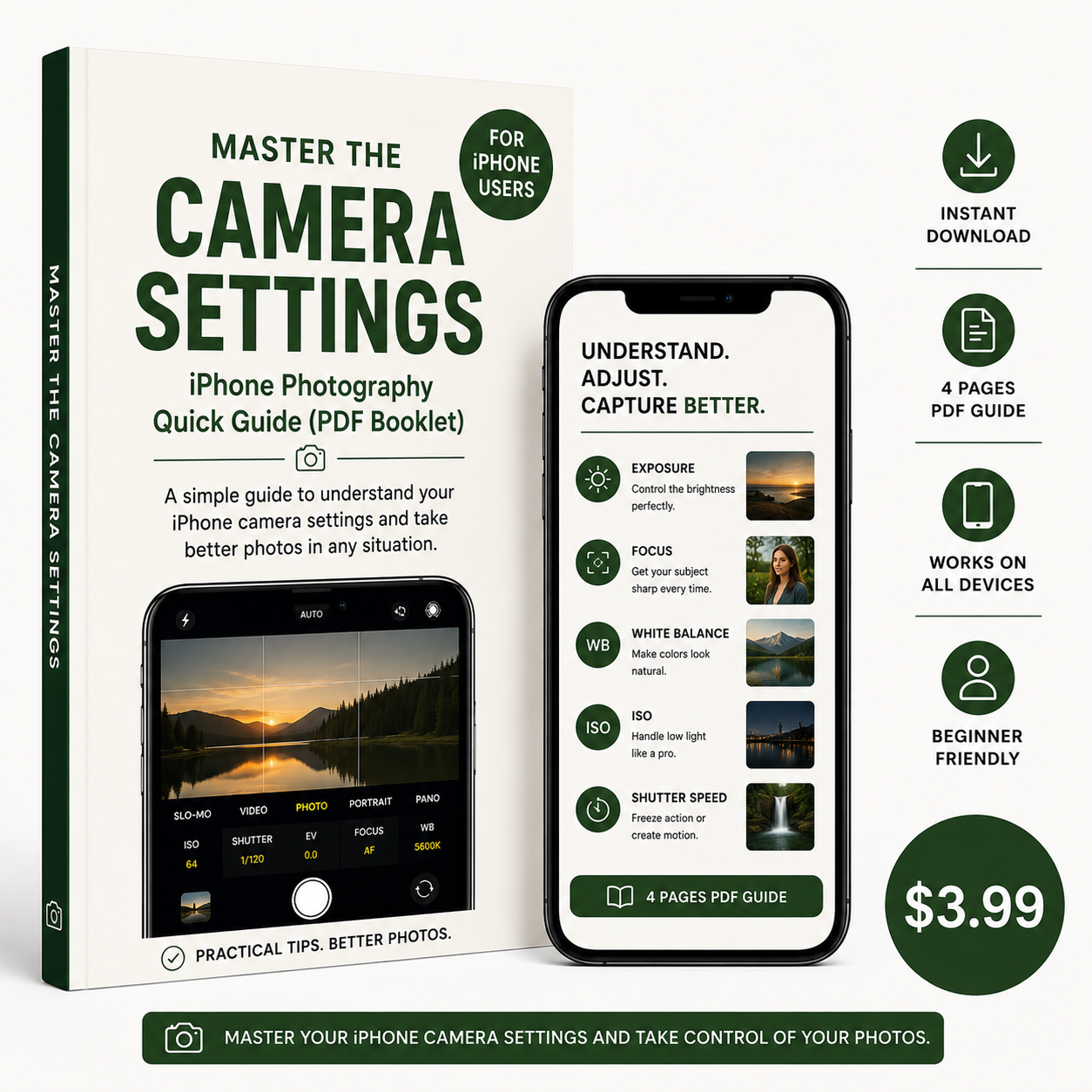 iPhone Camera Settings Made Simple – Mobile Photography Guide (PDF Booklet)