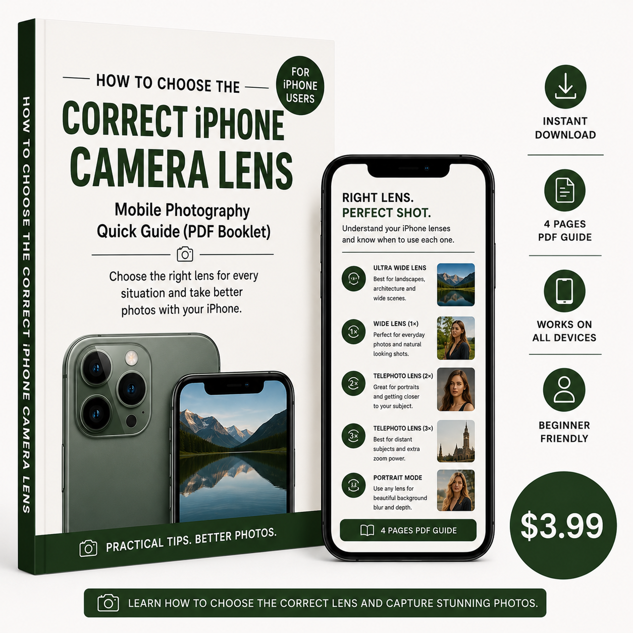 How to Choose the Correct iPhone Camera Lens – Mobile Photography Quick Guide (PDF Booklet)